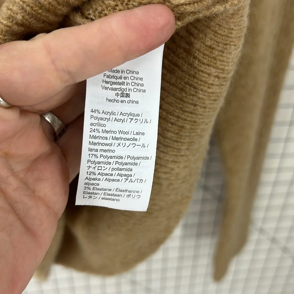 J.Crew acrylic wool alpaca blend sweater L